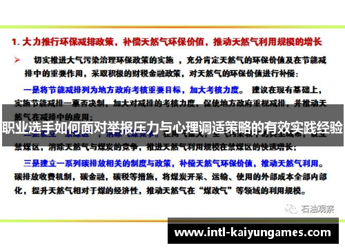 职业选手如何面对举报压力与心理调适策略的有效实践经验